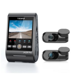 A229 Pro 3CH 4K HDR Dash Cam 4K+2K+1080P Front Inside and Rear Triple Car Camera Dual STARVIS 2 Sensors IMX678 & IMX675, 5GHz WiFi GPS, Voice Control, 24H Parking Mode, Support 512GB Max